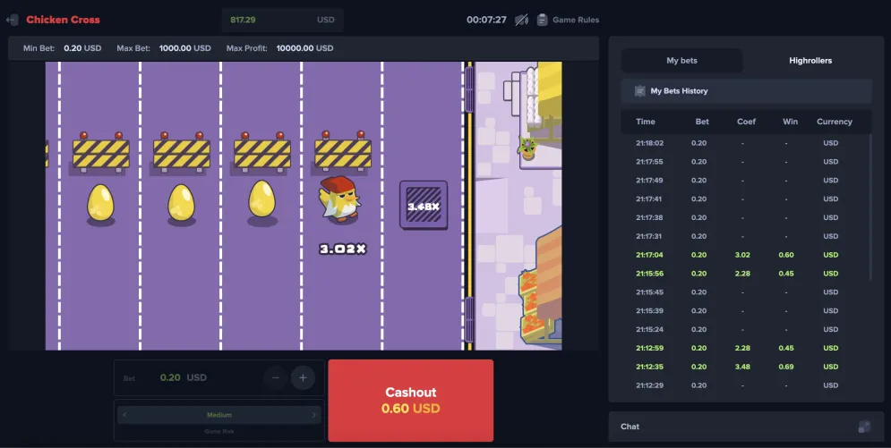 Chicken Cross Game